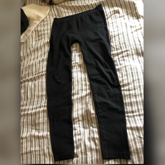 🔴Leggings Warm Fleece Pants Classic Black Sz X/XL